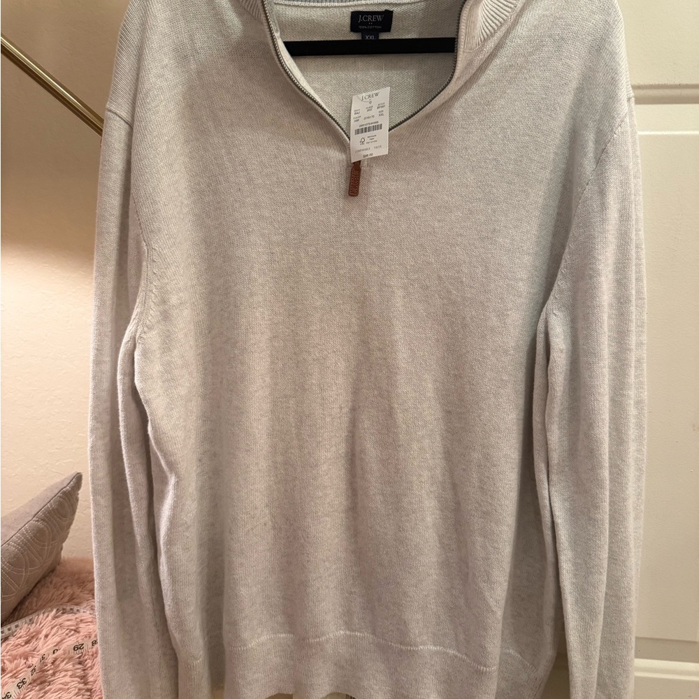J.Crew Classic quarter zip Sweater xxl nwt